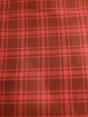 Red Plaid Fabric Unbranded 1 Yard (0804)